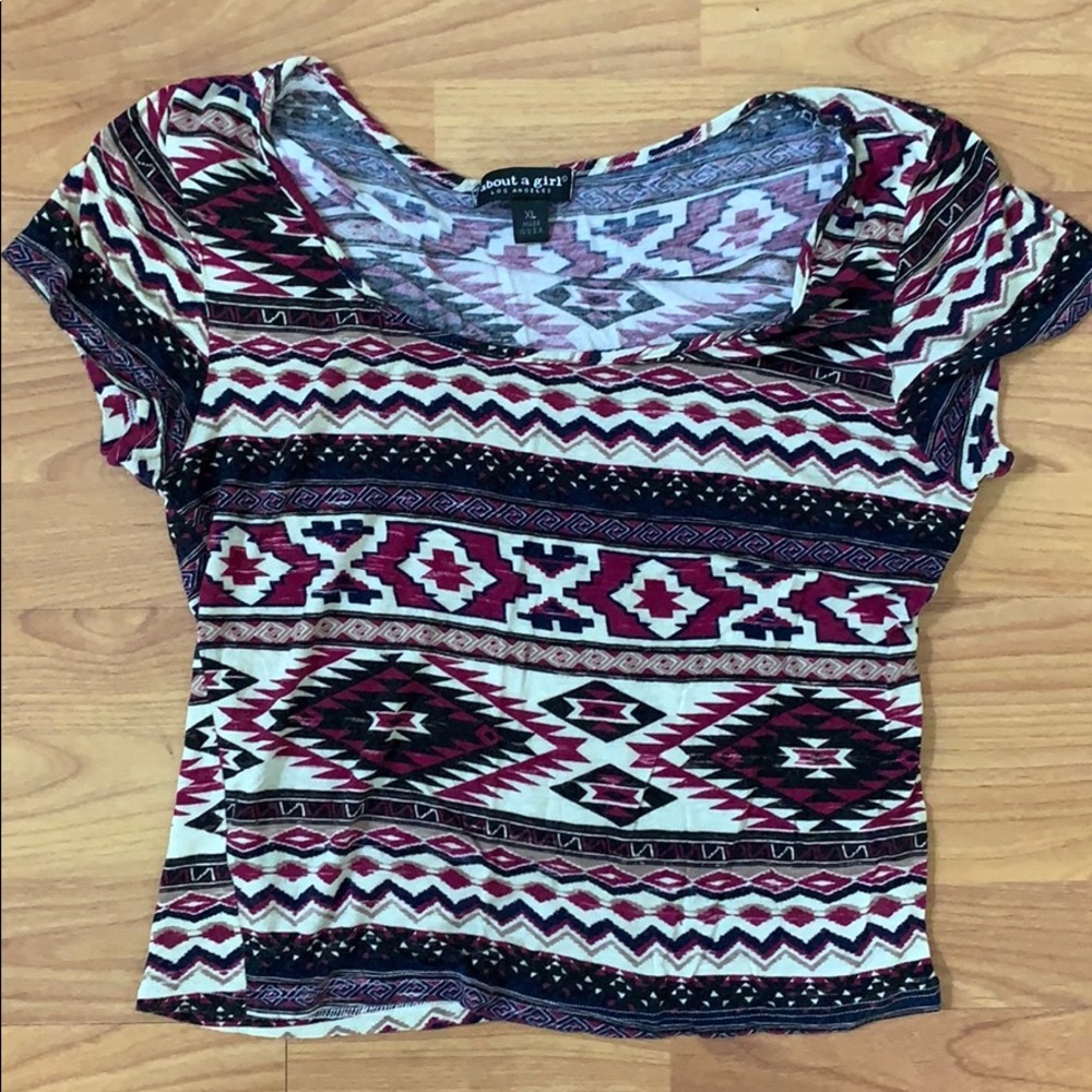 About a girl cropped babydoll tshirt